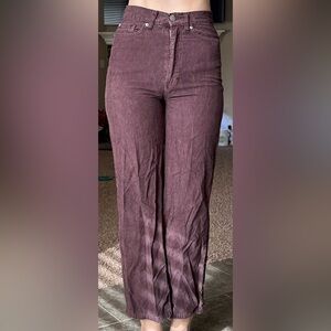 BDG Urban Outfitters Brown Corduroy High And Wide Pants 24